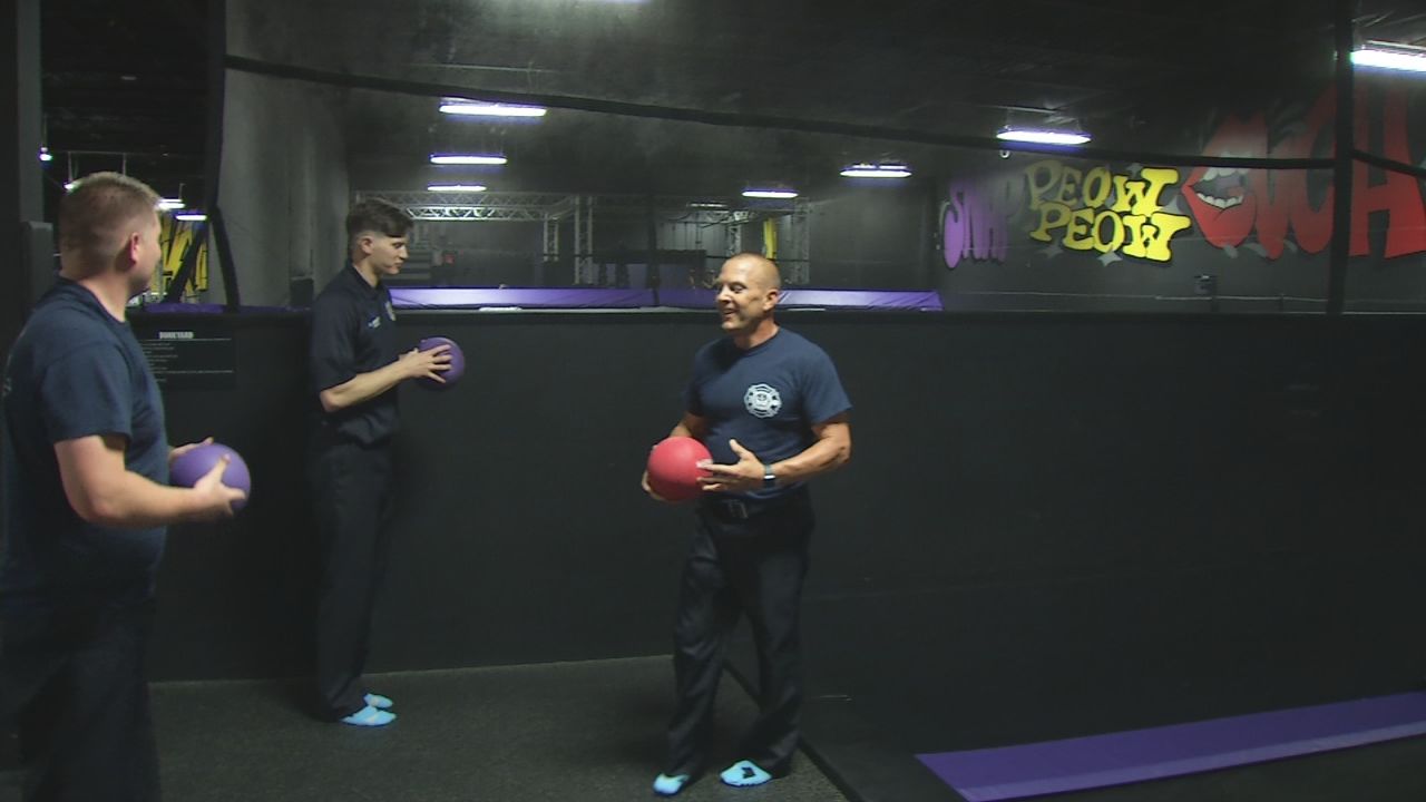 Firefighters at House of Boom fundraiser